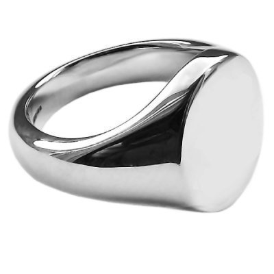 Chevalière ovale en argent massif brossé pour homme élégant