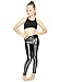 STRETCH IS COMFORT Girl's Metallic Mystique Leggings Black X-Small