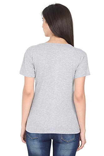 Image of FLEXIMAA Women's Cotton Printed Round Neck Half Sleeve T-Shirt
