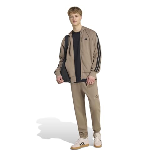 Image of adidas Mens Essentials 3-Stripes Fleece Hoodie Casual Outerwear Casual - Green