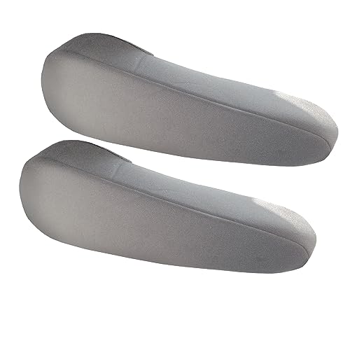 Image of FH Group Flat Cloth Fabric Armrest Cover Semi-Universal Fit, One Pair Gray