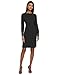 Karl Lagerfeld Paris Women's Solid Sheer Sleeve Sheath Dress, Black, 8