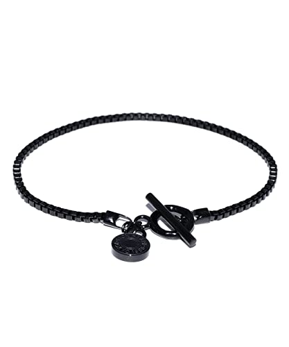 [ライオンハート] ブレスレット LH-1 スキニーチェーンブレスレット サージカルステンレス (金属アレルギー対応) メンズ (ポーチ付き) 直営 19 ベネチアン/ブラック