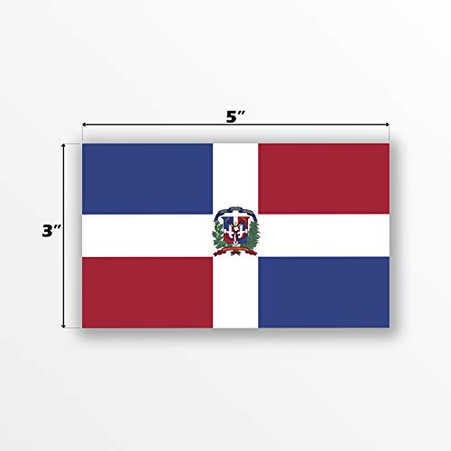 2-Pack Dominican Republic Flag Decal Stickers | Official Flag Of The Dominican Republic Flag Stickers |5-Inches By 3-Inches | Premium Quality Vinyl | Pd418 #TOP1