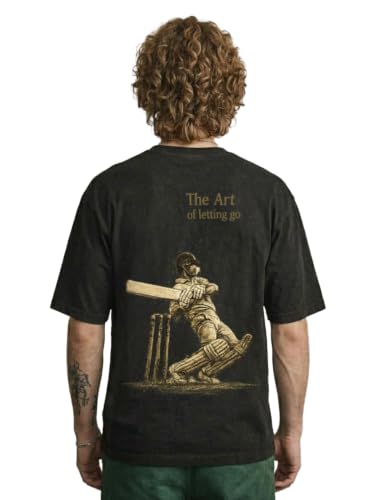 Image of Mens Black Drop Shoulder Round Neck Half Sleeve Graphic Printed T-Shirt | MS Dhoni T Shirt for Men Wicket Keeping Captain Cool Fan Tshirt MSD
