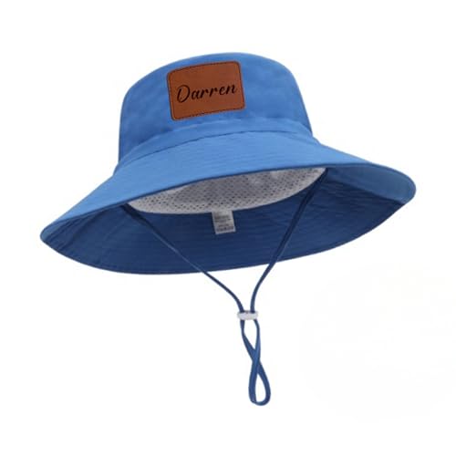 Personalized Baby Sun Hat – Custom Name Bucket Hat for Boys & Girls, UPF 50+ Wide Brim, Adjustable Fit for Infants & Toddlers Multicolor