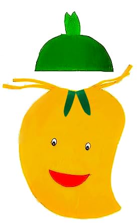 Mango Fruit Costume for Kids| Fruit Shape Cutout for Childs| Fruits and Vegetables Costume for Babies| Healthy Fruits Dress for Kids (Jumpsuit not Include)