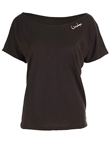 WINSHAPE Damen Ultra Leichtes Modal-kurzarmshirt Mct002 Kurzarmshirt, Schwarz, L EU