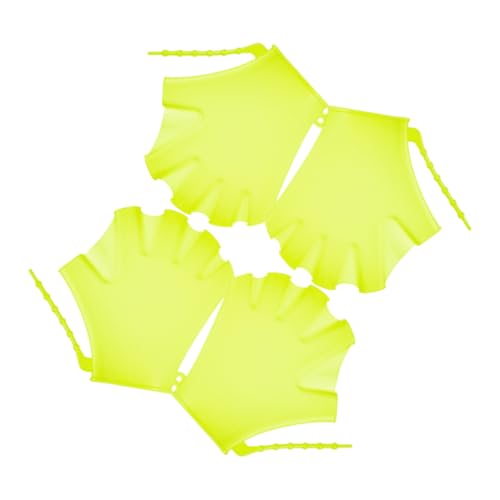 Toddmomy 4 Piezas Guantes de Snorkel Piscina Guantes de aeróbic acuático Aletas para Arena manopla de Entrenamiento de natación Aletas de natación de Nailon Gel de sílice Light Green
