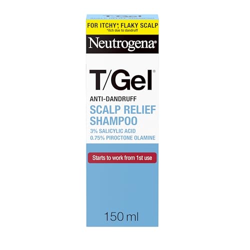 Neutrogena T/Gel Scalp Relief Anti-Dandruff Shampoo (150ml) With 3% Salicylic Acid Suitable for Those Prone to Scalp Psoriasis and Seborrhoeic Dermatitis