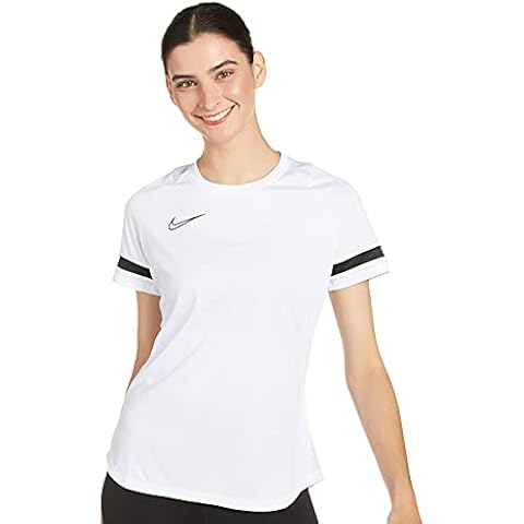 Nike Damen Dri-FIT Academy 21 Kurzarm-Trikot, Weiss/Schwarz/Schwarz/Schwarz, XL Cover