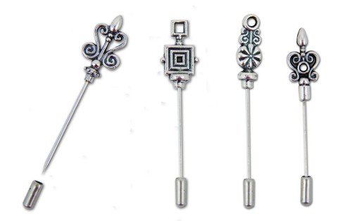 Karen Foster Design 2-1/2-Inch Scrap Sticks Baroque Pewter, 4-Piece