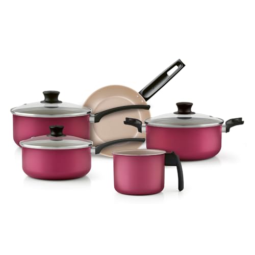 Panelux Jogo de Panelas 5 peças Magnific Cereja Antiaderente