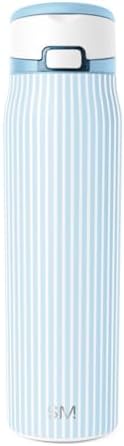 Simple Modern Mesa Loop Water Bottle with Straw | 30oz Cup Holder Friendly Insulated Stainless Steel Bottles for Travel, Sports and School | Seaside Stripes