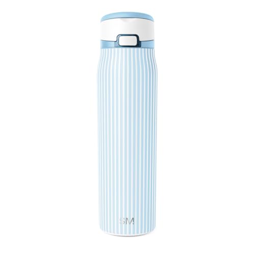 Simple Modern Mesa Loop Water Bottle with Straw | 30oz Cup Holder Friendly Insulated Stainless Steel Bottles for Travel, Sports and School | Seaside Stripes