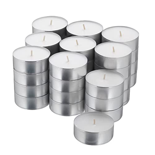 Pack de 36 velas de parafina calentadores blancos|Larga duración 6 h|Velas calientes|Sin perfume|Velas para cenas románticas|Exterior e Interior (PACK 36) Cover