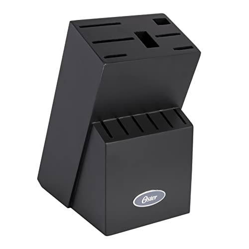 Oster Kade 14Pc Stainless Steel Kitchen Knife Cutlery Set W/ Black Block, Mixed Colors #TOP6