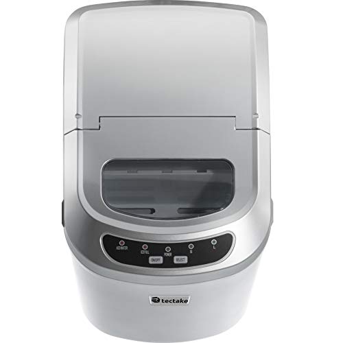 tectake Eiswürfelmaschine, 12-15 kg in 24 h, Ice Maker, 9 Eiswürfel in 5-13 min, Eiswürfelbereiter mit 2,4 Liter Wassertank, Ice Cube Maker, inkl. Eisschaufel und Eiseimer, 2 Würfelgrößen - Silber – Bild 6