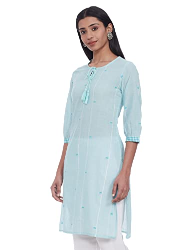 Image of Max Women Cotton Striped Straight Regular Kurta
