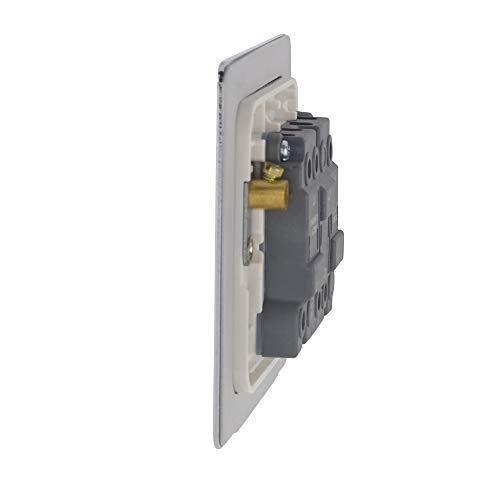Interruptor de ventilador Schneider de 3 polos 16AX cromado pulido Ultimate Flat Plate 3