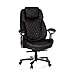 Produktbild hjh OFFICE 738020 XXL Chefsessel PULLMANN Kunstleder Schwarz Bürosessel bis 180kg belastbar, bequem gepolstert, höhenverstellbar