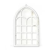 fenetre alu plein cintre 【Matériaux de qualité supérieure】Le miroir mural à fenêtre cintrée est fabriqué en bois et en acrylique, des matériaux fiables et robustes pour une utilisation à long terme.