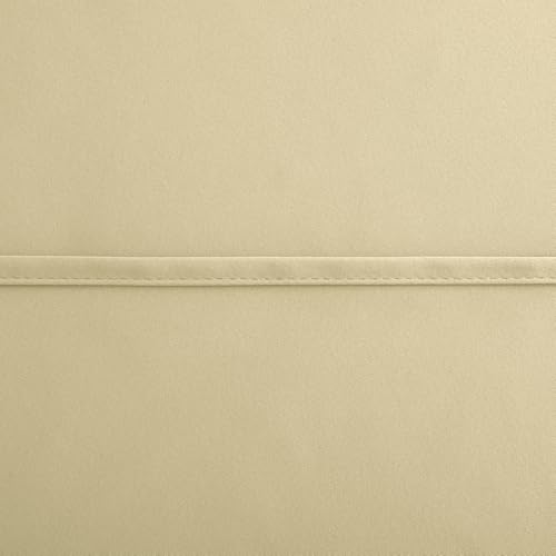 Image of KOUFALL Rod Pocket Blackout Tier Short Curtains-Biscotti Beige-34x30