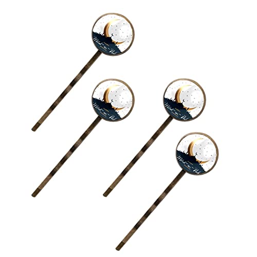 Épingles à cheveux lune pour fille et femme aux finitions soignées et détails gravés