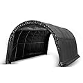 MELLCOM 12 x 24 FT Heavy Duty Carport, Portable Garage with All-Steel Metal Frame and Round Style Roof, Anti-Snow Car Canopy Outdoor Storage Shelter for Car, Truck, Boat