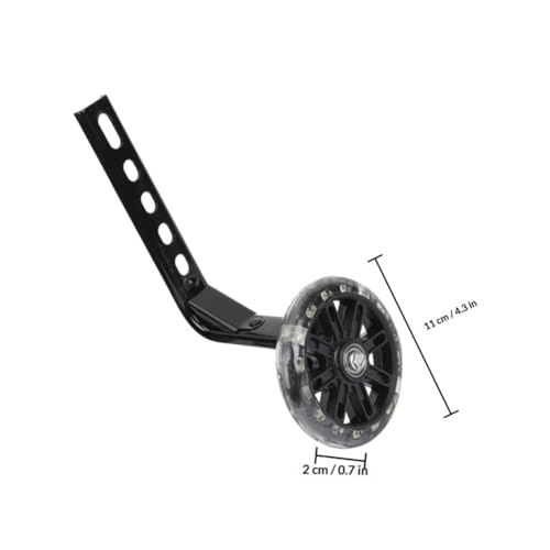 Ruedas de Entrenamiento Levemolo para Bicicleta de 12 a 20 Pulgadas, 2 Unidades, Color Oscuro, Estabilizadores Auxiliares Duraderos con Luces Intermitentes miniatura 2