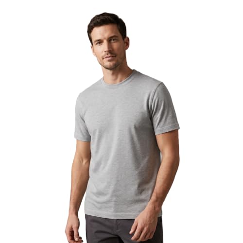Image of NOBERO 100% Cotton T Shirts for Men Stylish | Regular Fit | Solid T Shirts for Men 180 GSM Combed Cotton | Round Neck Half Sleeve