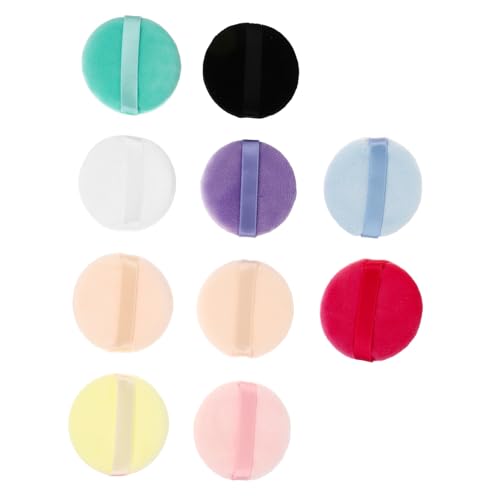 PartyKindom 10pcs Small Makeup Pads Girl Cosmetics Puff Tool Comfortable Powder Puff for Women