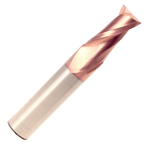 Image of Drill America CBD 8.00mm Carbide End Mill 2 Flute 20.00mm Flute Length 63.00mm Overall Length TICN Single End Square