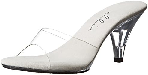 Ellie Women's 305-vanity Heeled Sandal, Clear, 11