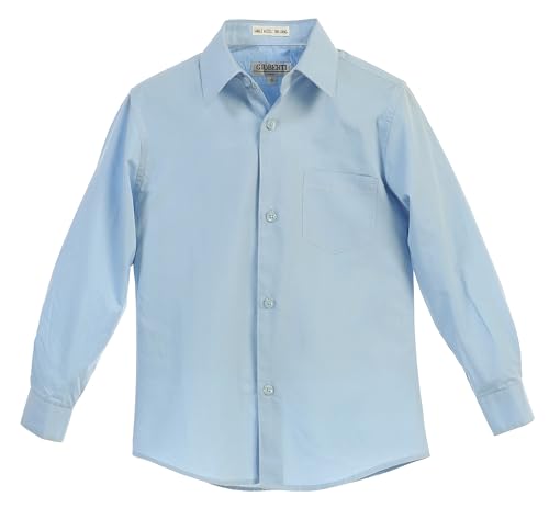 Image of Gioberti Boys Long Sleeve Solid Dress Shirt