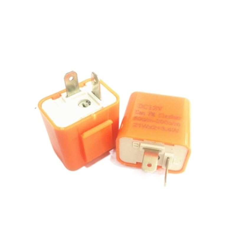 Clignotant LED 12V 2 broches orange universel à vitesse réglable 10A pour voiture et moto