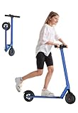 Caroma Electric Scooter for Kids & Teens,250W Motor,16 Miles Range,3 Speeds Adjustable,Dual Braking System,Dual Braking System,LED Display & Fast Foldable Electric Scooter for Kids Ages 8-16, Sea Blue