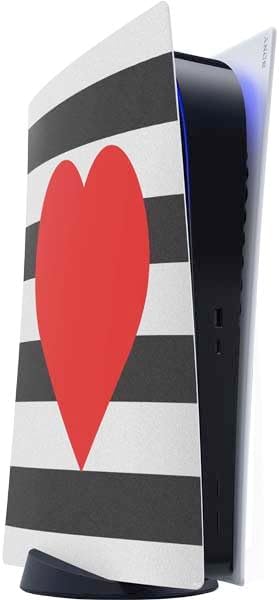 Skinit Decal Gaming Skin Compatible with PS5 Digital Edition Console - Pink and Red Hearts Design