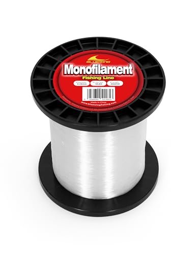 Image of BLUEWING Monofilament Fishing Line Clear Mono Fish Wire Thin Diameter String 6-400 lbs, 50-3000 Yards