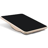 Yes4All Professional Rocker Balance Board for Physical Therapy | 17.5” Rocker Board, Rocker Wooden Balance Board for Balance & Rehabilitation Exercises (Black)