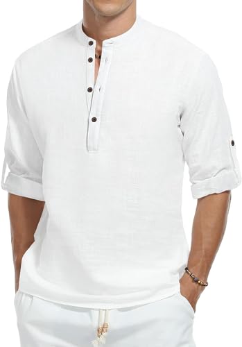 Image of Zombom Men's Kurta || Chinese Collar Long Sleeves || Straight Hip Length Kurtas || Short Kurta for Men || for Festival || Function || Occasion Wear Fancy Kurta for || Best Gifts for Men's
