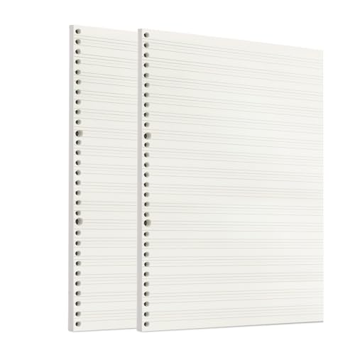 Image of Zelten Loose Leaf Punched Paper Refills Paper for 6 Hole Binder Personal Organizer Diary Notebook Refillable Planner (Handwriting Practice Paper,A4 /30 Hole)