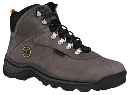 Timberland Bota de caminhada masculina impermeável com borda branca, Castle Grey-2024 Novo, 45