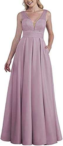 LGHTGR Vestido de Dama de Honor de satén Cover