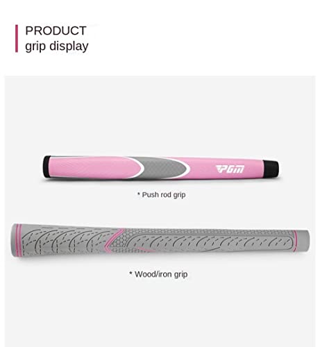 Pink Lady'S Golf Iron 7 Carbon Steel Shaft L Flex Stainless Steel Head Lie 62.5 Loft 34 con Cubierta Elegante diseñada para la precisión y la Comodidad de Las Mujeres en el Campo