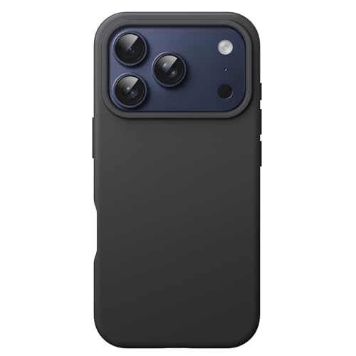 Image of JETech Liquid Silicone Case for iPhone 17 Pro Max 6.9-Inch, Silky Soft Touch Full-Body Protection, Anti-Scratch Shockproof Phone Cover with Microfiber Lining (Black)