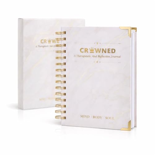 Crowned Guided Journal for Women & Men Mental Health Mindfulness & Self Reflection Diary Daily Wellness Planner Gratitude Journal & Mood Tracker Self Care Notebook for Personal Growth Gift Box