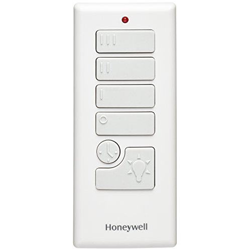 Honeywell 40011-01 Damp-Rated Universal Remote Control for Ceiling Fans, Cream