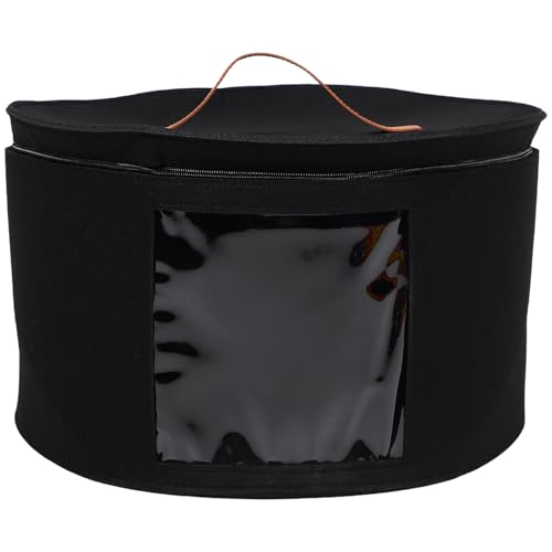 PRETYZOOM Box Hat Box Hat Bags Storage Cowboy Hat Cover Cowboy Hat Holder Hat Bag for Baseball Caps Hat Carrier Hat Organizer for Women Travel Cowboy Hat Case Hat Organizers Polyester Black