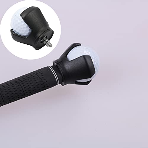 2 Pieces Black Plastic 3-Prong Golf Ball Pick Up Retriever Claw Putter Grip Attachment (Ball Not Included) #TOP3